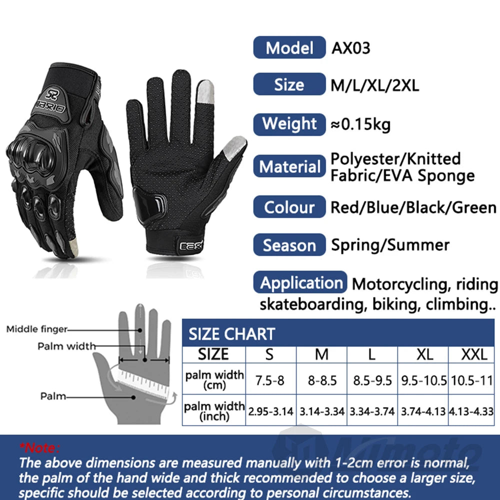 Full Finger Armored Gloves (Touch-Screen Compatible)